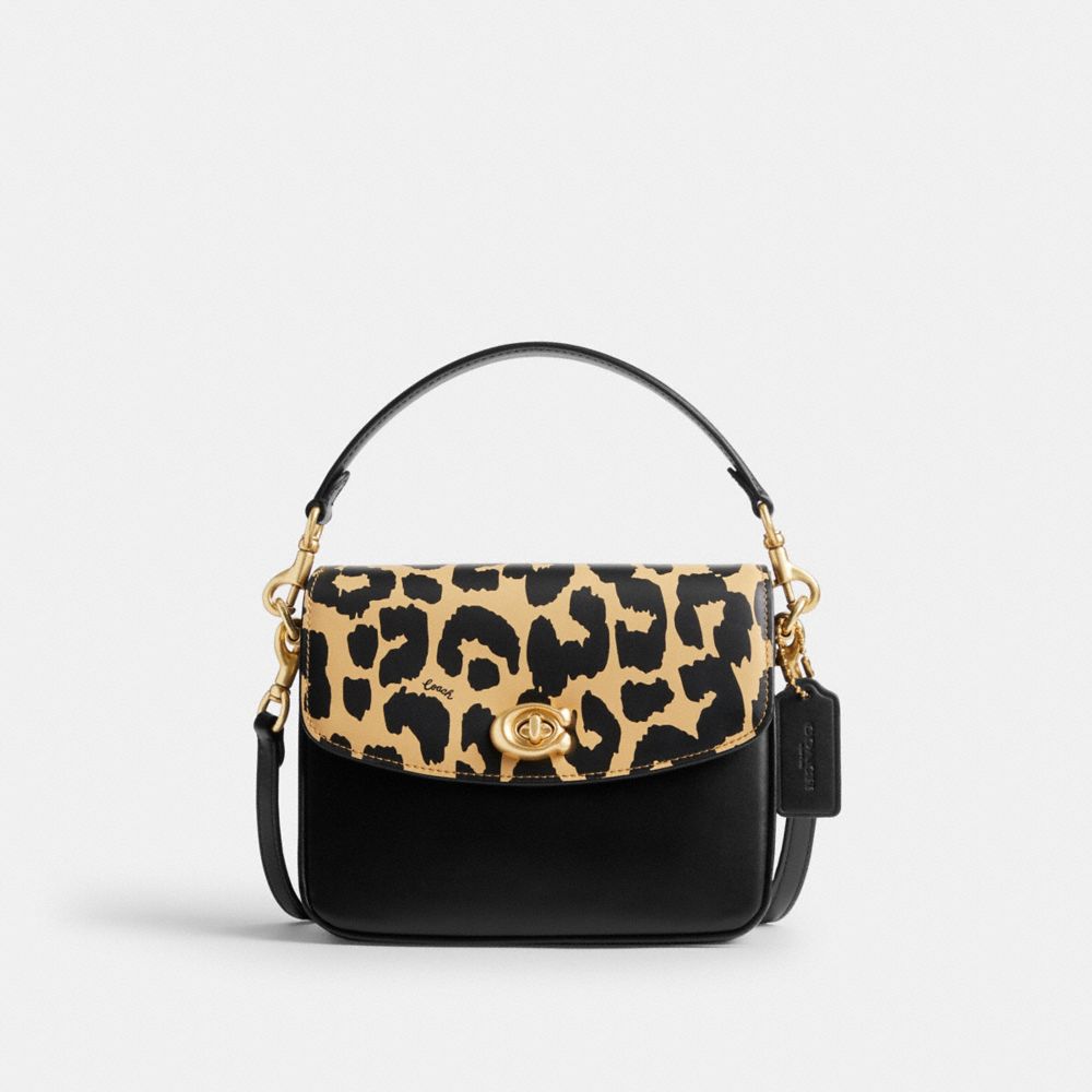 Cassie Crossbody 19 With Leopard Print - CM571 - Brass/Leopard Multi