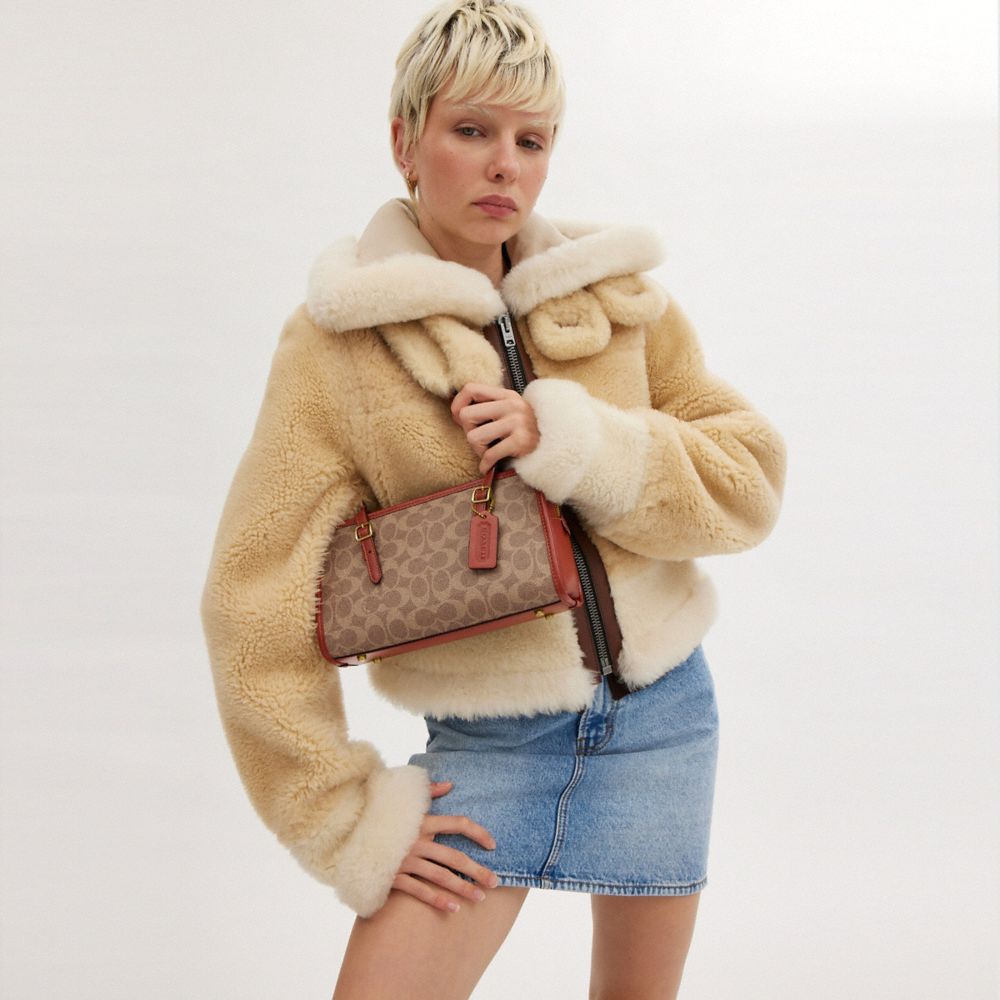 SWING ZIP 經典 SIGNATURE 帆布手袋