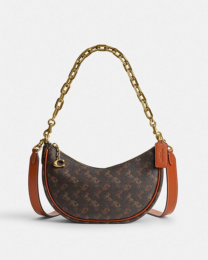 MIRA SHOULDER BAG WITH HORSE AND CARRIAGE PRINT