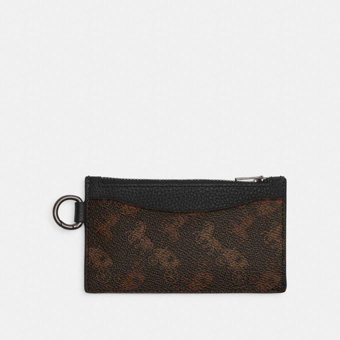 COACH Official Site Official page | ZIP CARD CASE WITH HORSE AND 