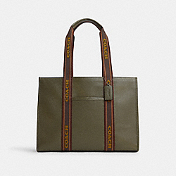 COACH CM716 Large Smith Tote GUNMETAL/OLIVE DRAB