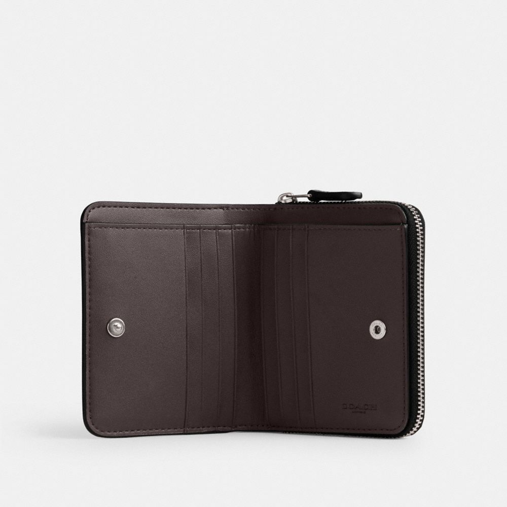 斑馬紋印花雙摺皮夾