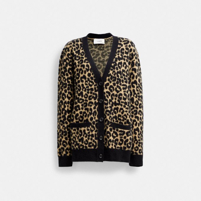 LEOPARD CARDIGAN - COACH Official Site Official page