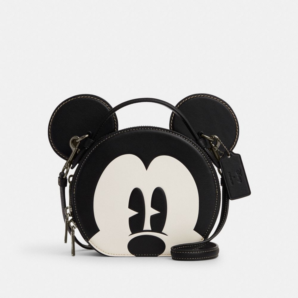 Disney x Coach Mini Bennett in Black Smooth Leather with Mickey