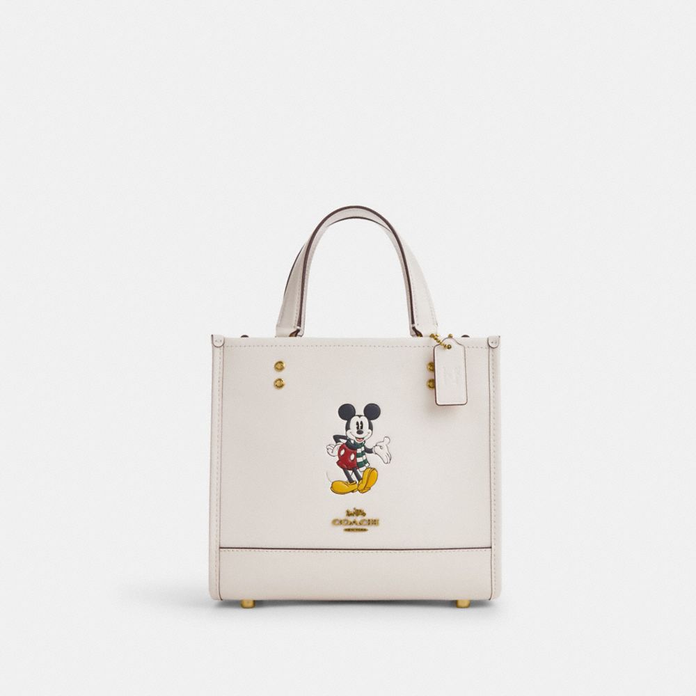COACH CM843 Disney X Coach Dempsey Tote 22 With Mickey Mouse BRASS/CHALK MULTI