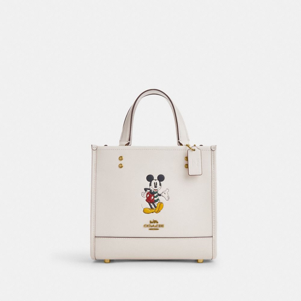 COACH CM843 Disney X Coach Dempsey Tote 22 With Mickey Mouse Brass/Chalk Multi