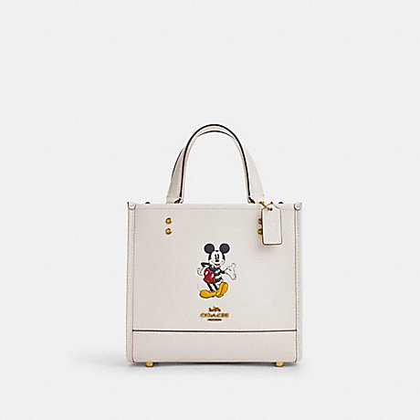 COACH CM843 Disney X Coach Dempsey Tote 22 With Mickey Mouse Brass/Chalk-Multi