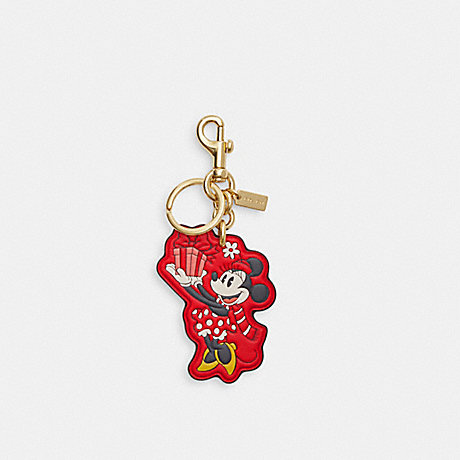 COACH CN008 Disney X Coach Minnie Mouse Bag Charm Gold/Electric-Red