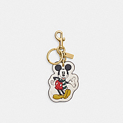 COACH CN009 Disney X Coach Mickey Mouse Bag Charm GOLD/CHALK