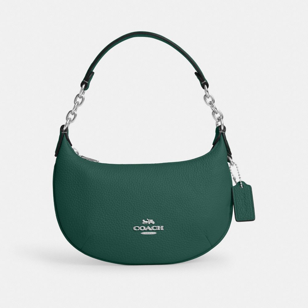 COACH CN011 Mini Payton Bag SILVER/EMERALD GREEN