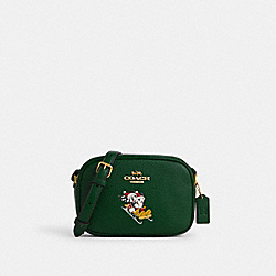 Disney X Coach Mini Jamie Camera Bag With Sled Motif - CN024 - Brass/Dark Pine