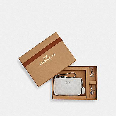 COACH CN045 Boxed Nolita 15 In Signature Canvas Silver/Chalk/Glacier White Multi