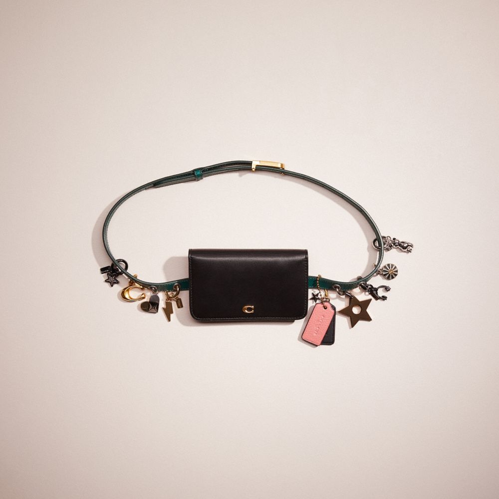 CN190 - Upcrafted Jeweled Belt Bag Creation Brass/Black