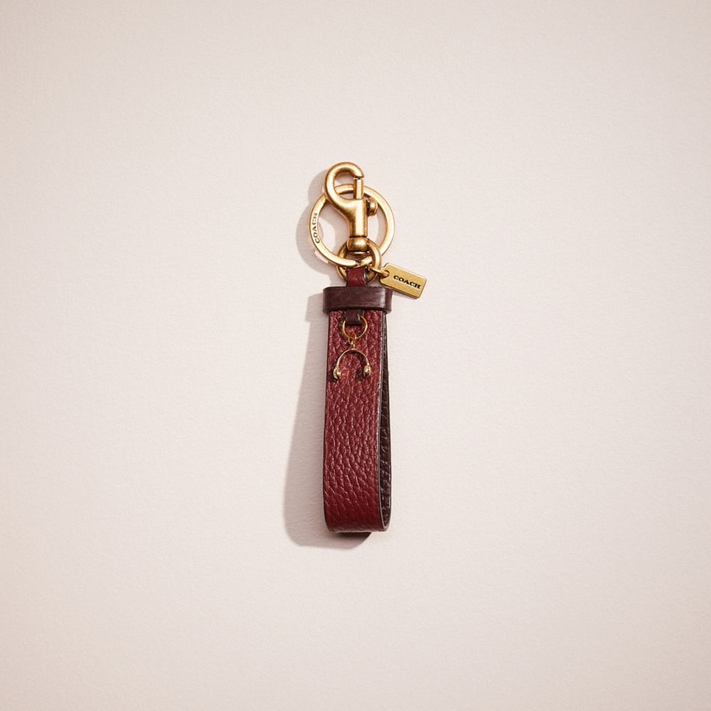 CN206 - Remade Key Chain With Charm Red Multi