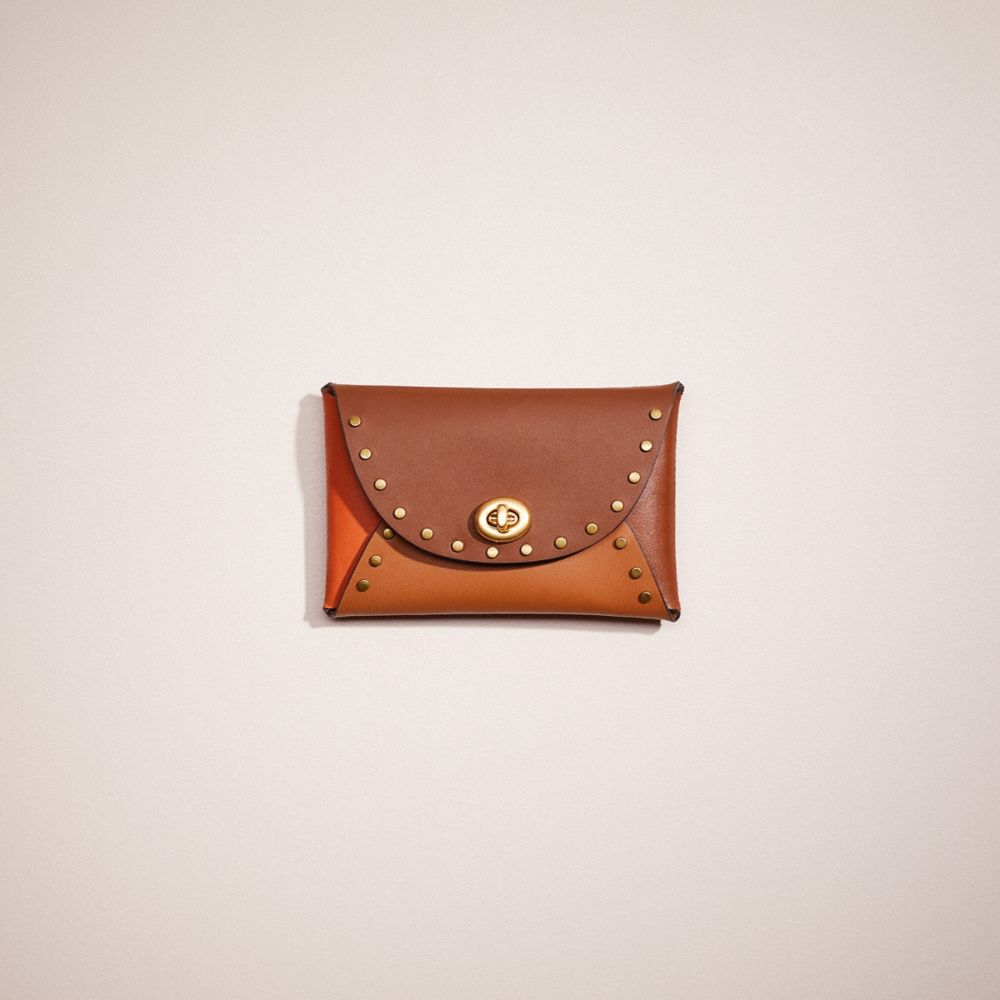 COACH CN210 Remade Medium Pouch With Rivets Brown