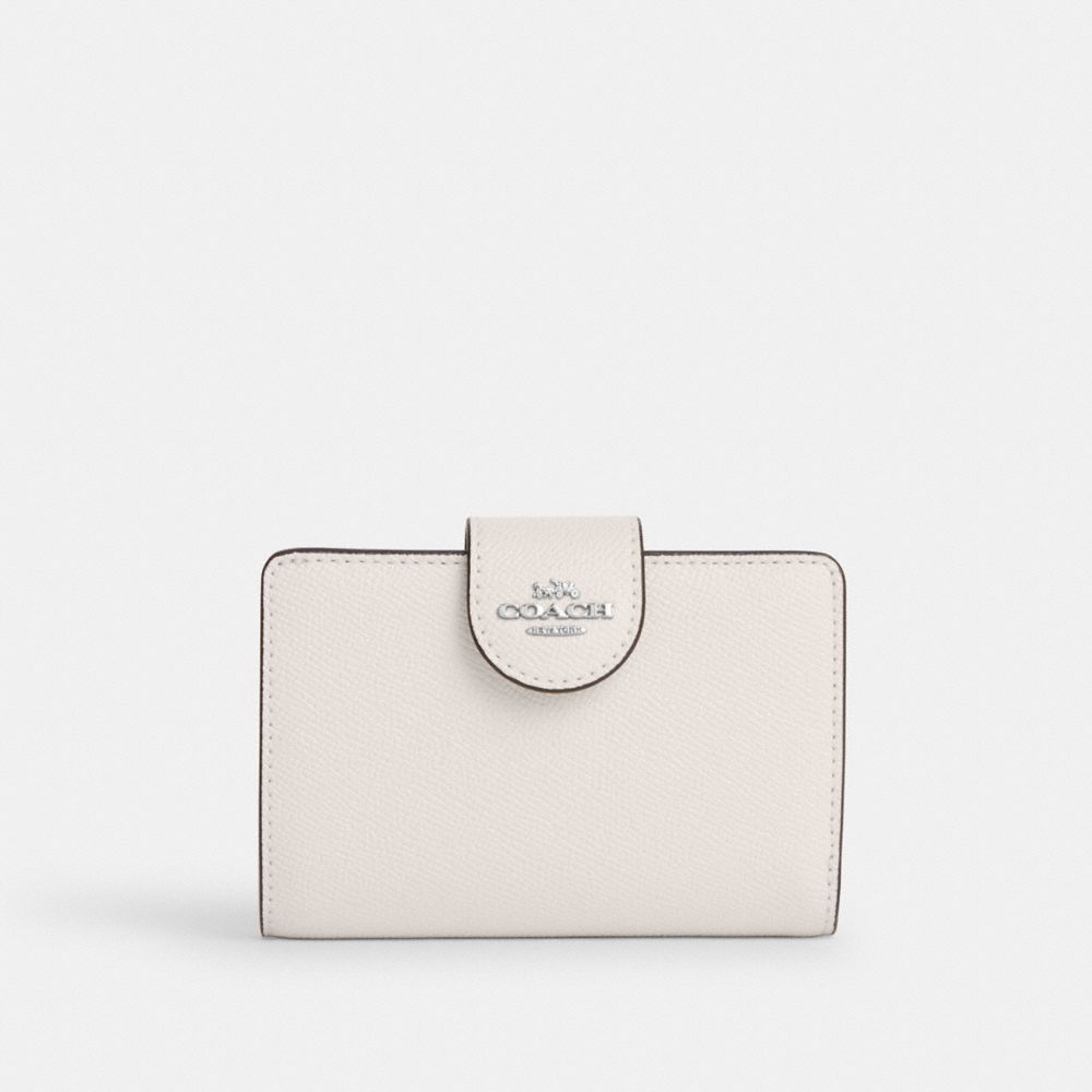 Medium Corner Zip Wallet - CN394 - Silver/Chalk