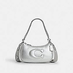 Teri Shoulder Bag With Signature Quilting - CN435 - Silver/Metallic Silver