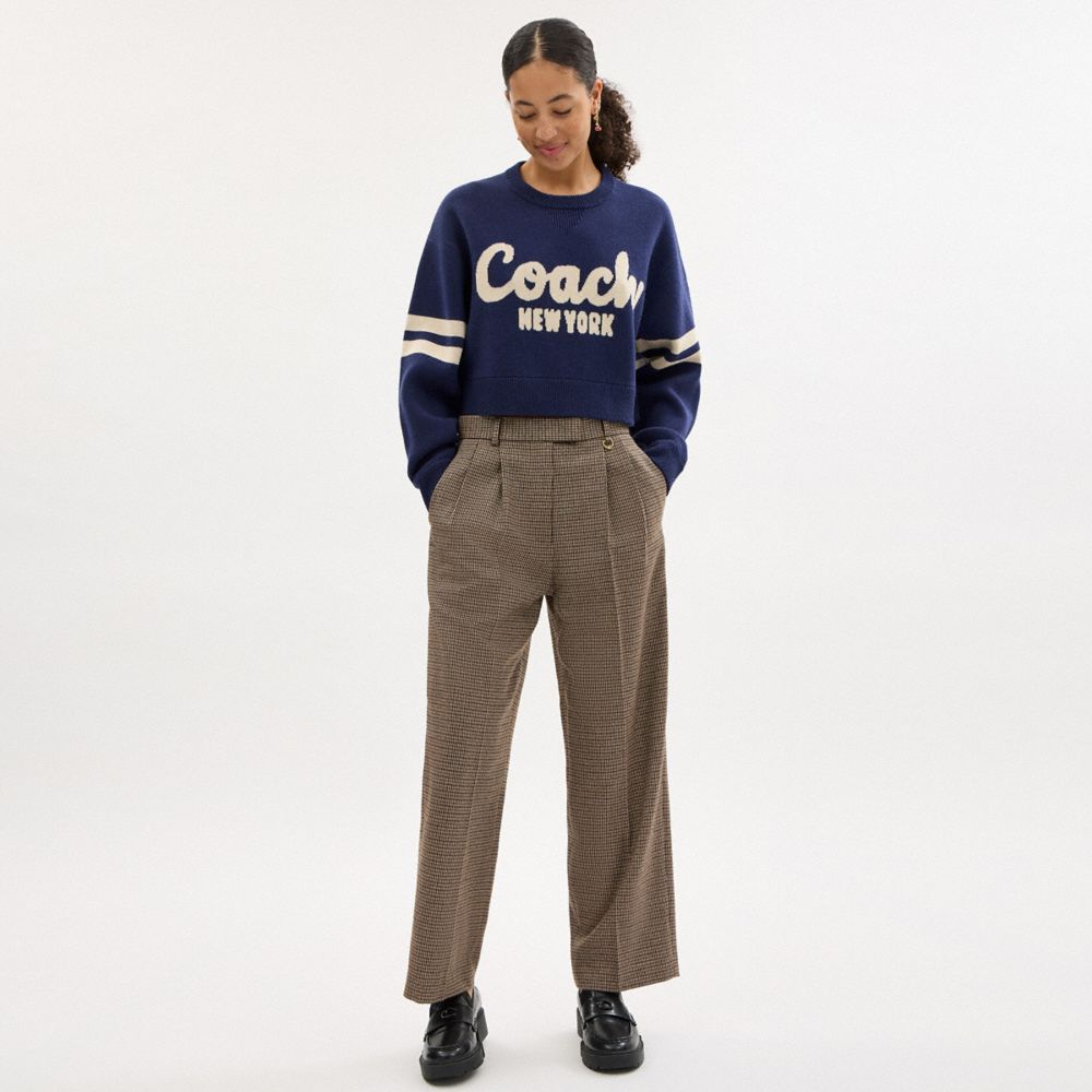 CROPPED COACH SWEATER