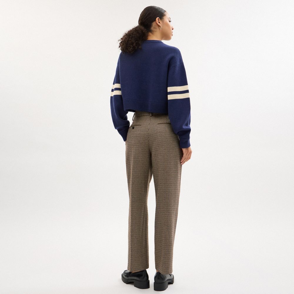 CROPPED COACH SWEATER