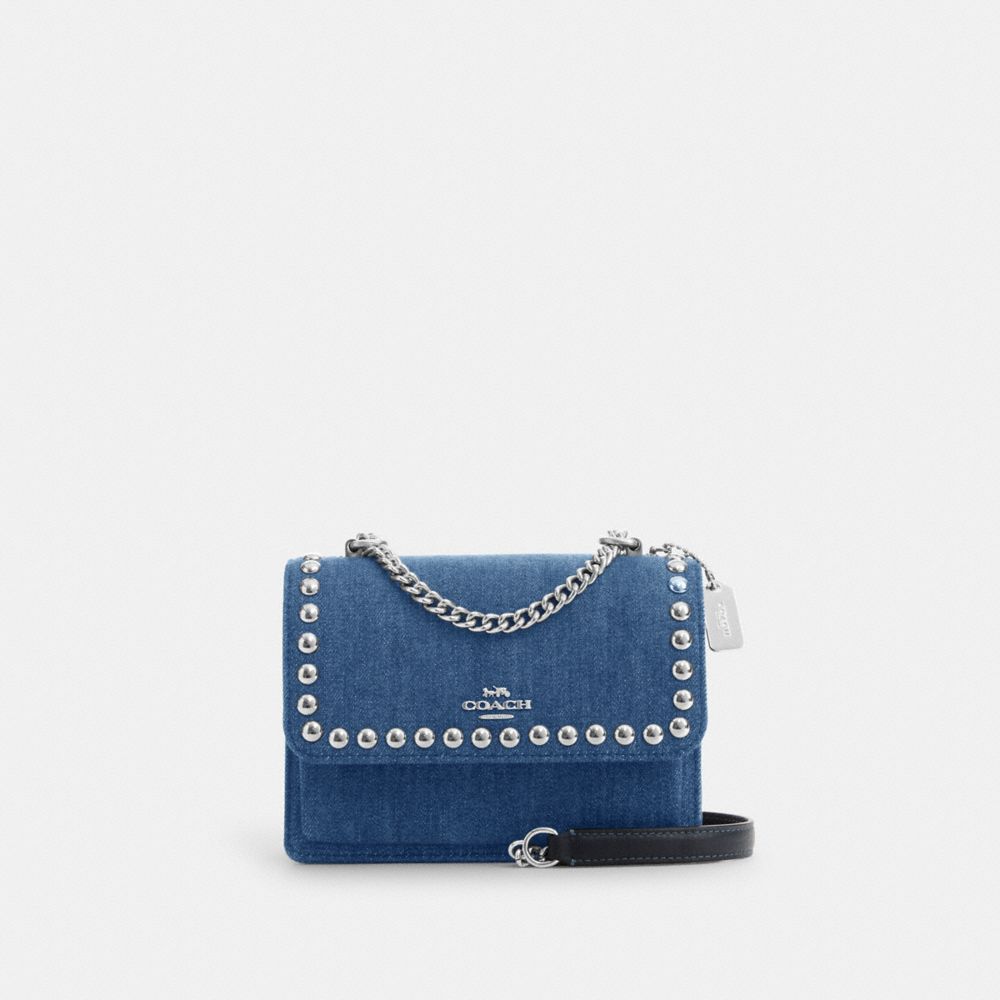 COACH CN509 Mini Klare Crossbody With Rivets SILVER/DENIM