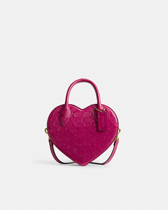 HEART BAG IN SIGNATURE LEATHER