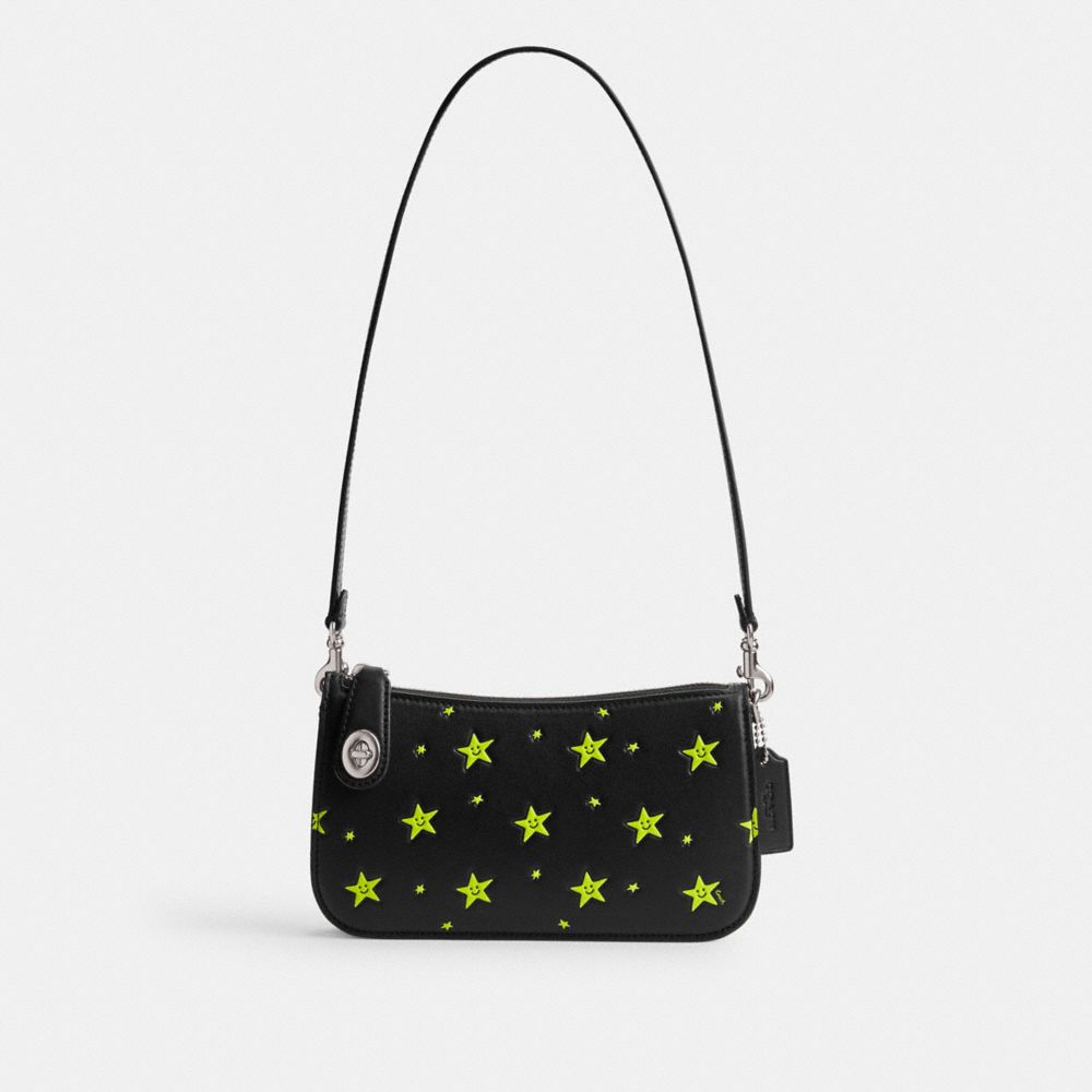 Cosmic Coach Penn Shoulder Bag With Star Print - CN615 - Silver/Black