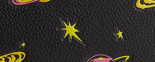 CHARTER COACH 宇宙主題行星印花窄版斜背手袋