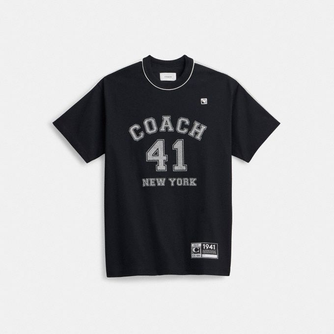 COACH Official Site Official page | EMBELLISHED VARSITY T-SHIRT