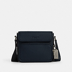 COACH CN729 Sullivan Flap Crossbody GUNMETAL/MIDNIGHT NAVY