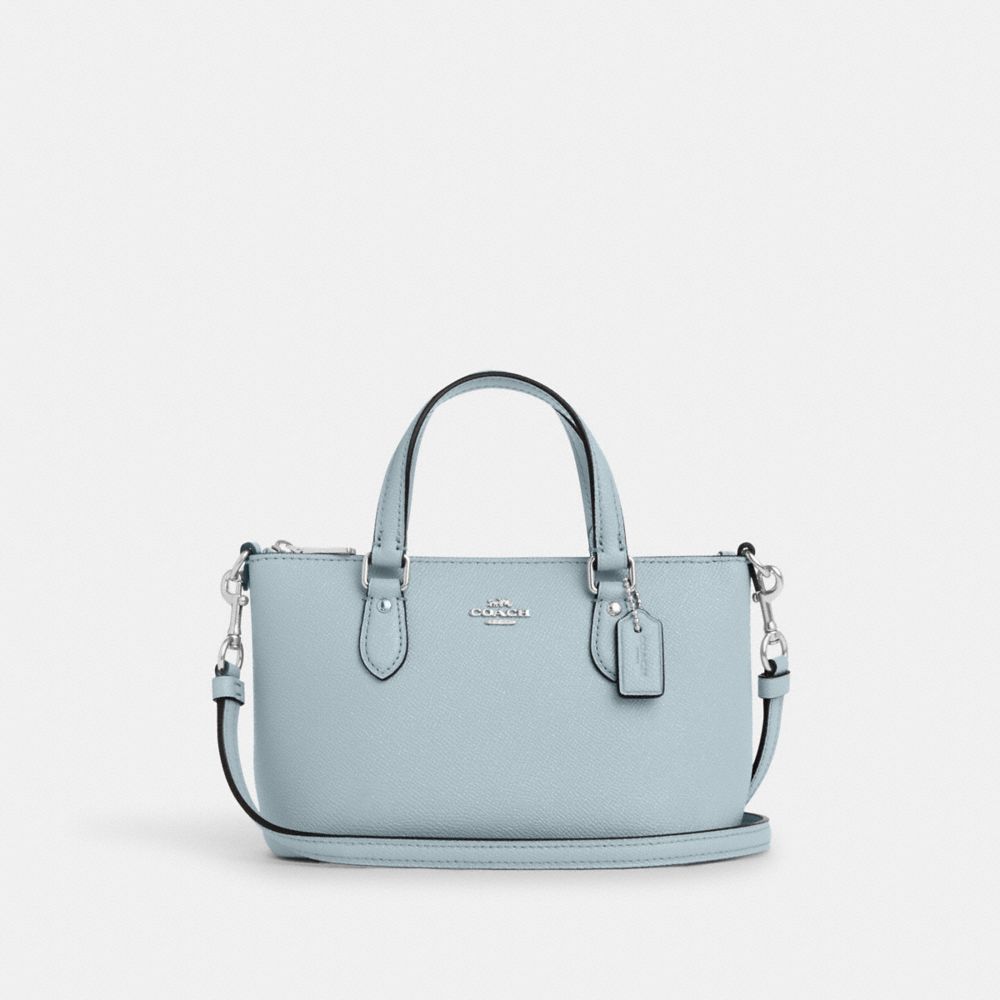 COACH CN752 Mini Gallery Crossbody SILVER/PALE BLUE