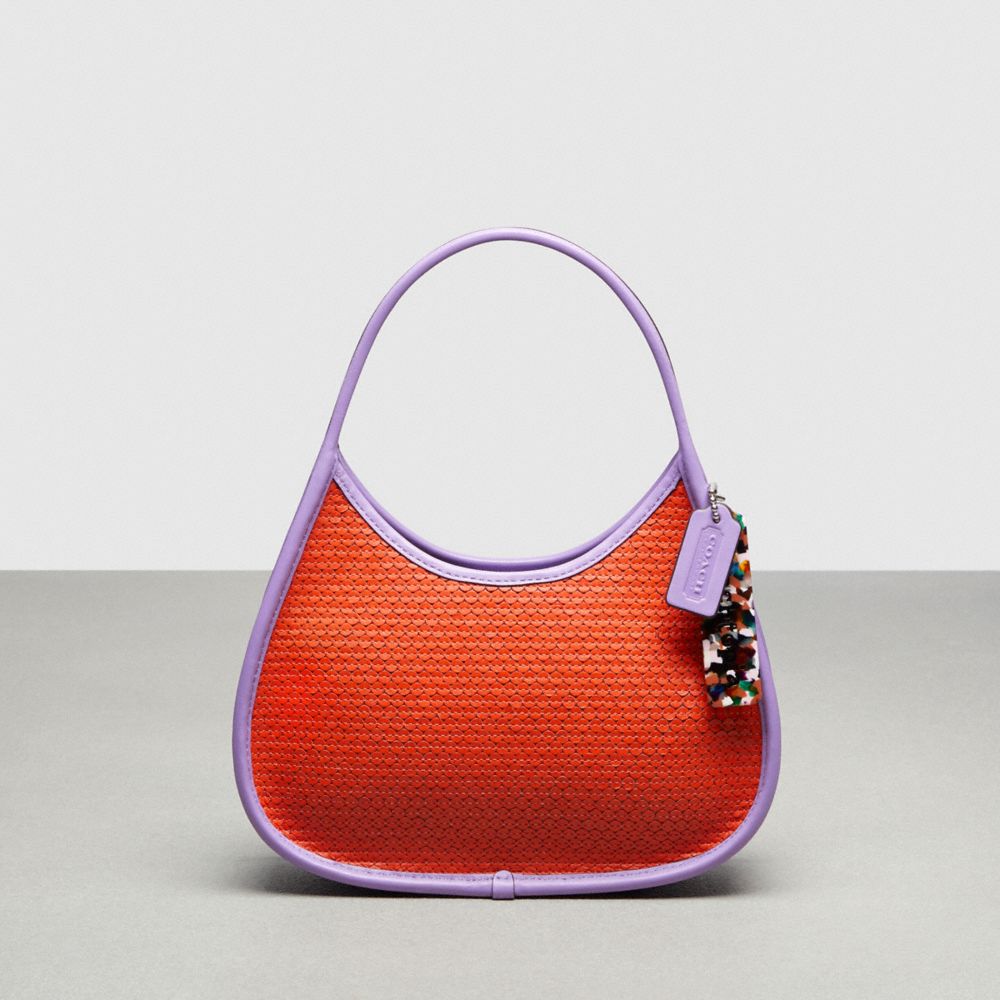 COACH CN953 Ergo Bag With Upcrafted Leather Sequins SUN ORANGE/IRIS