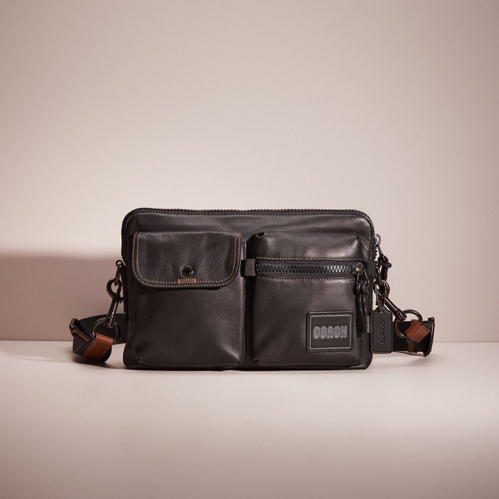 CO021 - Restored Pacer Modular Crossbody With Coach Patch Black Copper/Black