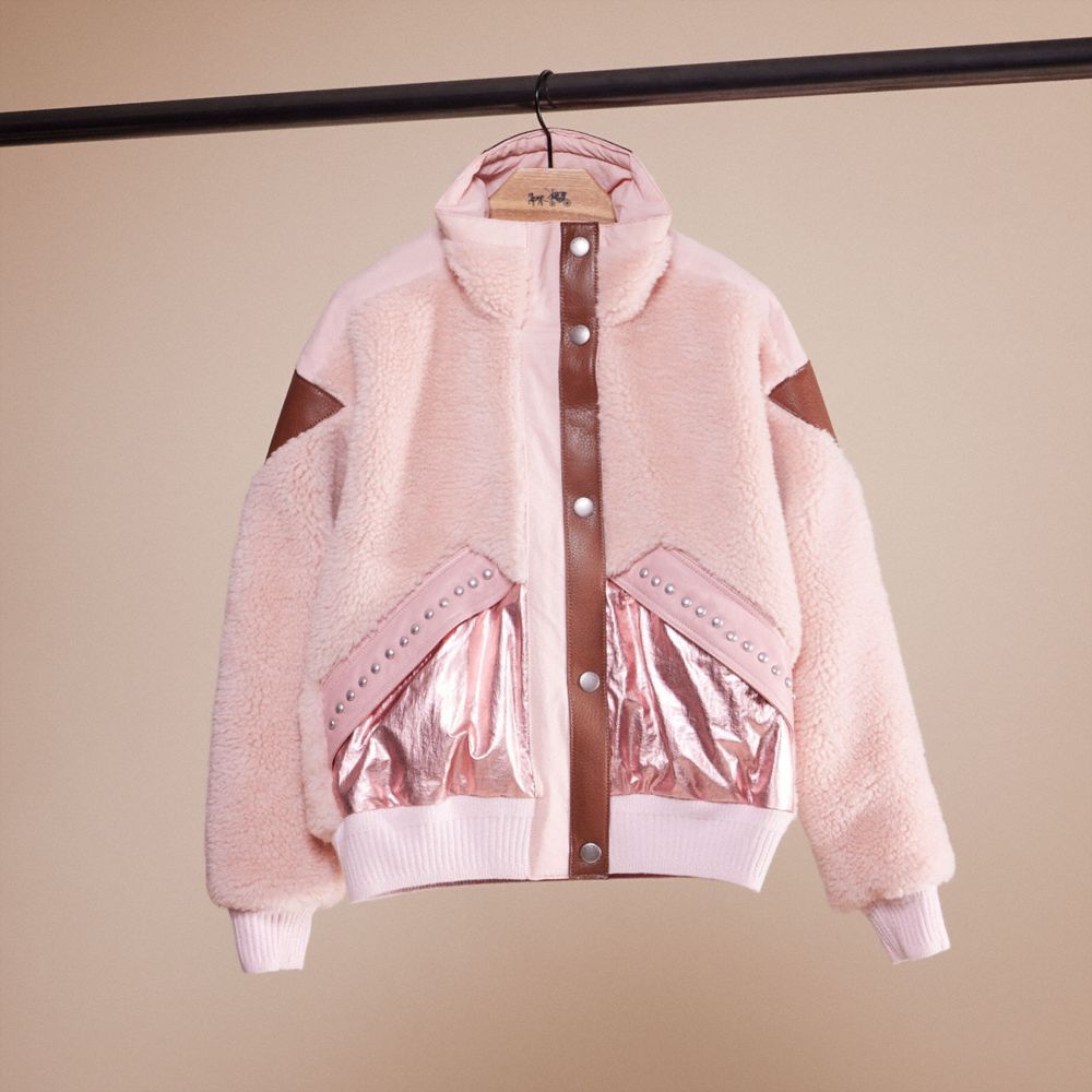 CO075 - Upcrafted Pieced Fleece Jacket Pink