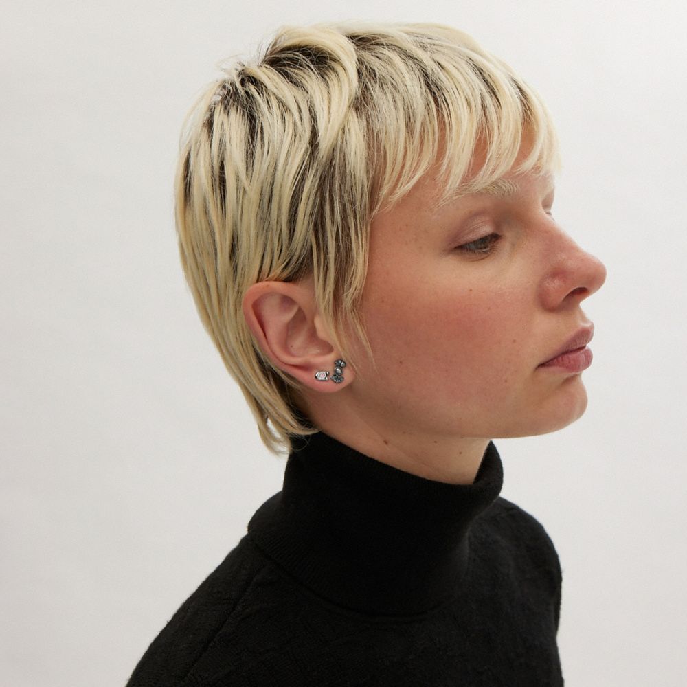 糖果與領結耳針組合