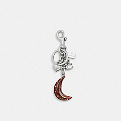 Moon Cluster Bag Charm - CO134 - Silver/Silver Multi
