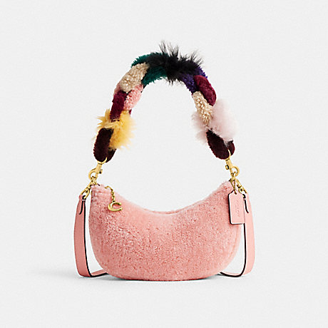 COACH CO211 Mira Shoulder Bag Brass/Candy-Pink