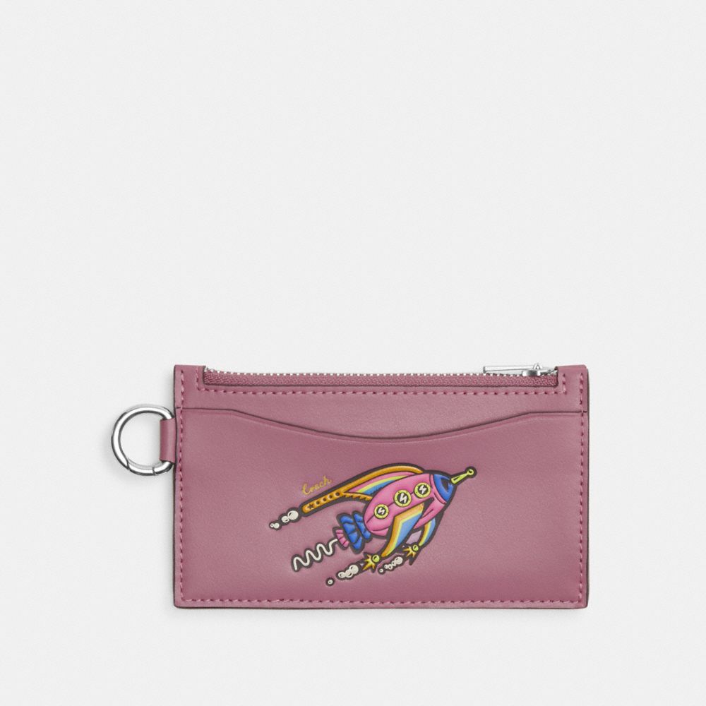 COACH Official Site Official pageCOSMIC COACH ZIP CARD CASE WITH ROCKET