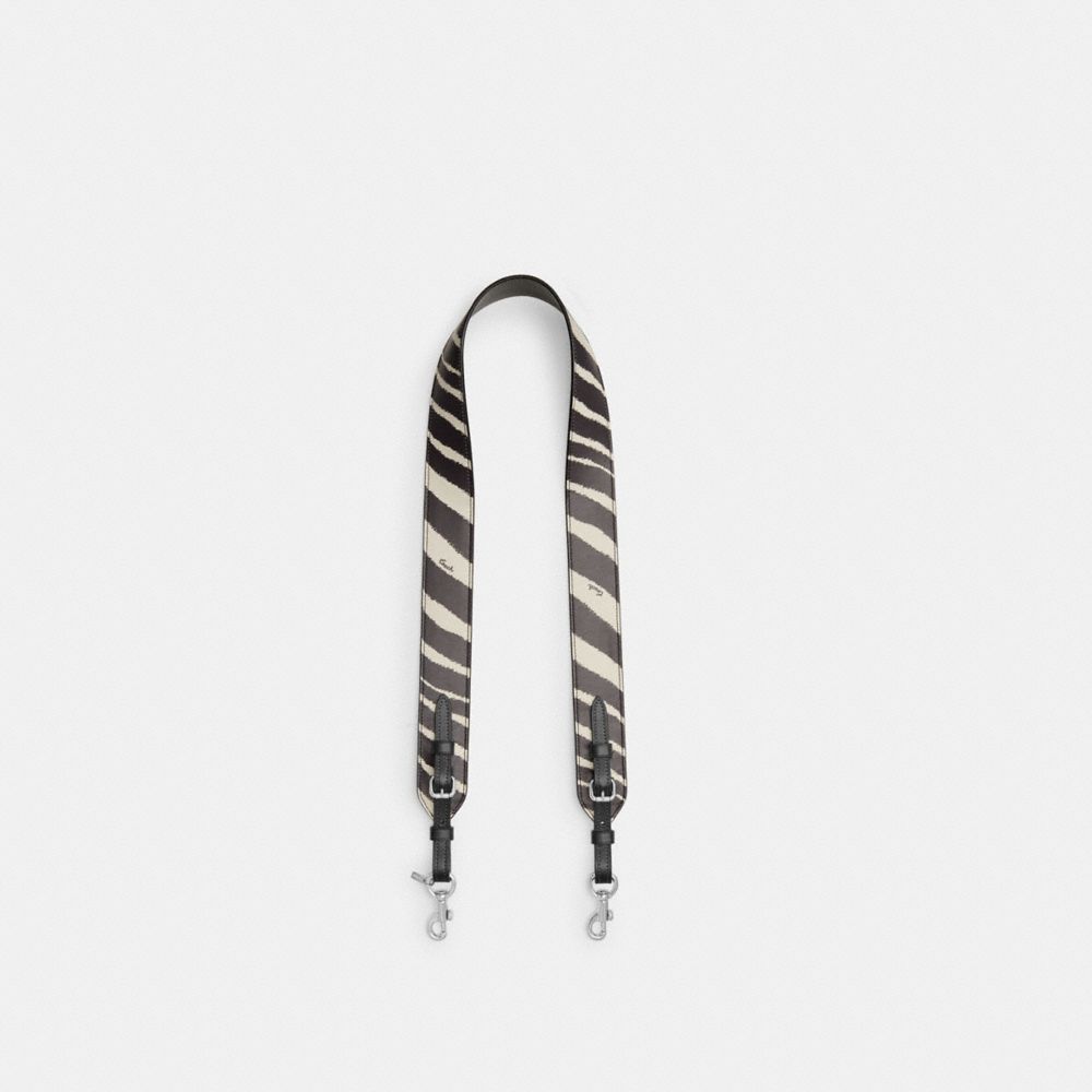 COACH CO267 Strap With Zebra Print SILVER/ZEBRA