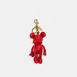 COACH CO325 Disney X Coach Mickey Mouse Collectible Bag Charm ELECTRIC RED