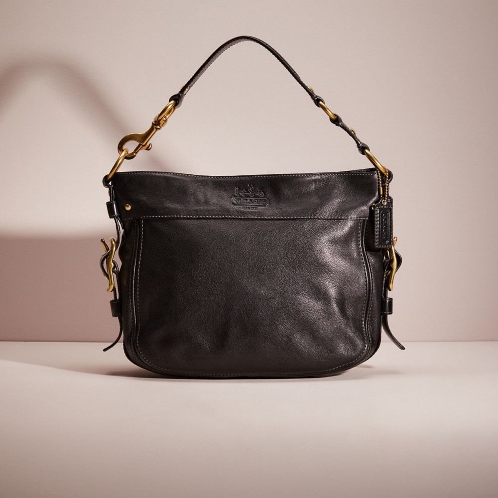 CO417 - Restored Zoe Shoulder Bag Brass/Black