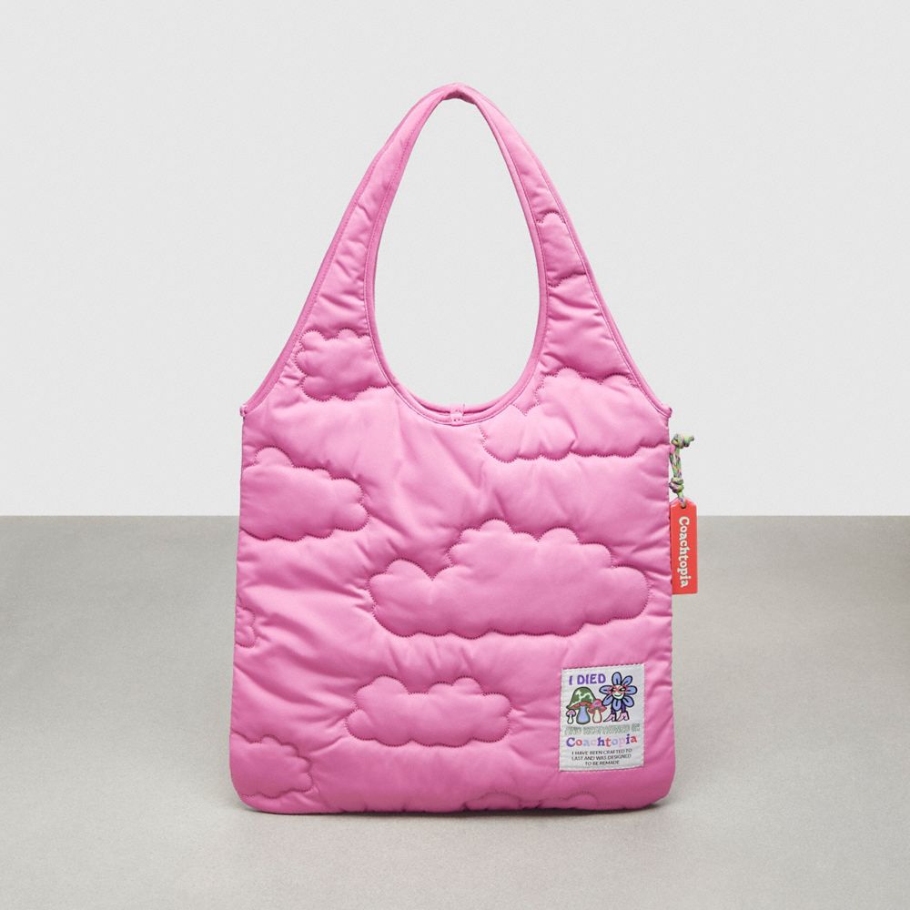 COACH CO668 Coachtopia Loop Quilted Cloud Tote BRIGHT MAGENTA