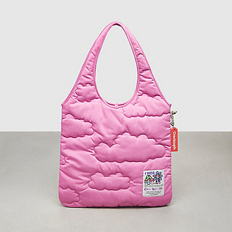 COACH CO668 Coachtopia Loop Quilted Cloud Tote Bright Magenta