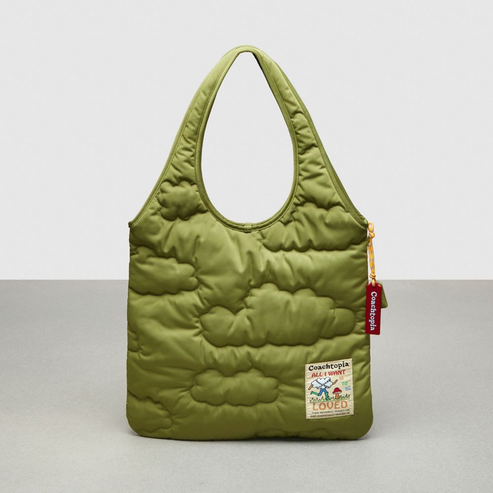 COACH CO668 Coachtopia Loop Quilted Cloud Tote OLIVE GREEN