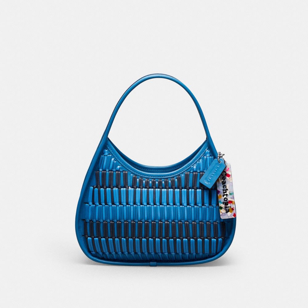 Ergo Bag In Basket Weave Upcrafted Leather - CO713 - Racer Blue Multi