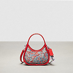 Mini Ergo Bag With Crossbody Strap In Upcrushed Upcrafted Leather - CO749 - Miami Red Multi
