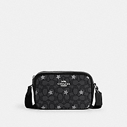COACH CO926 Mini Jamie Camera Bag In Signature Jacquard With Star Embroidery SILVER/SMOKE/BLACK MULTI