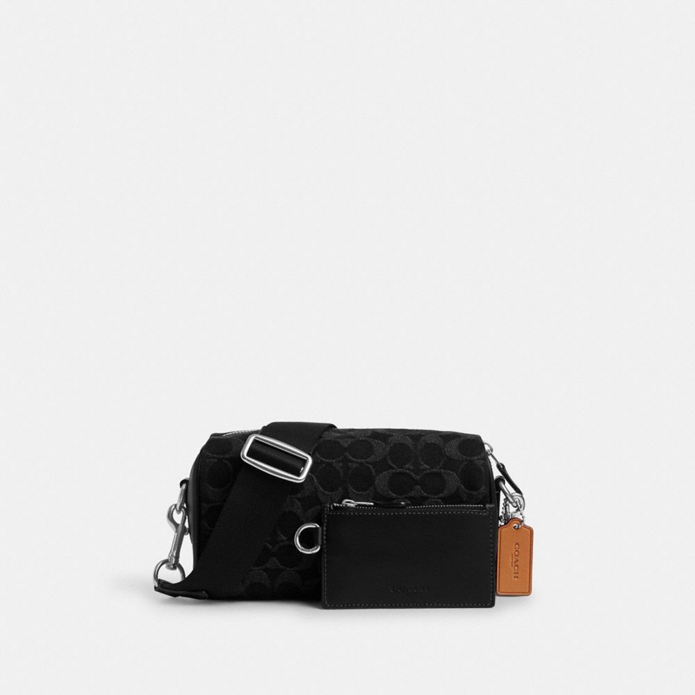 Axel Crossbody In Signature Denim - CO945 - Silver/Black