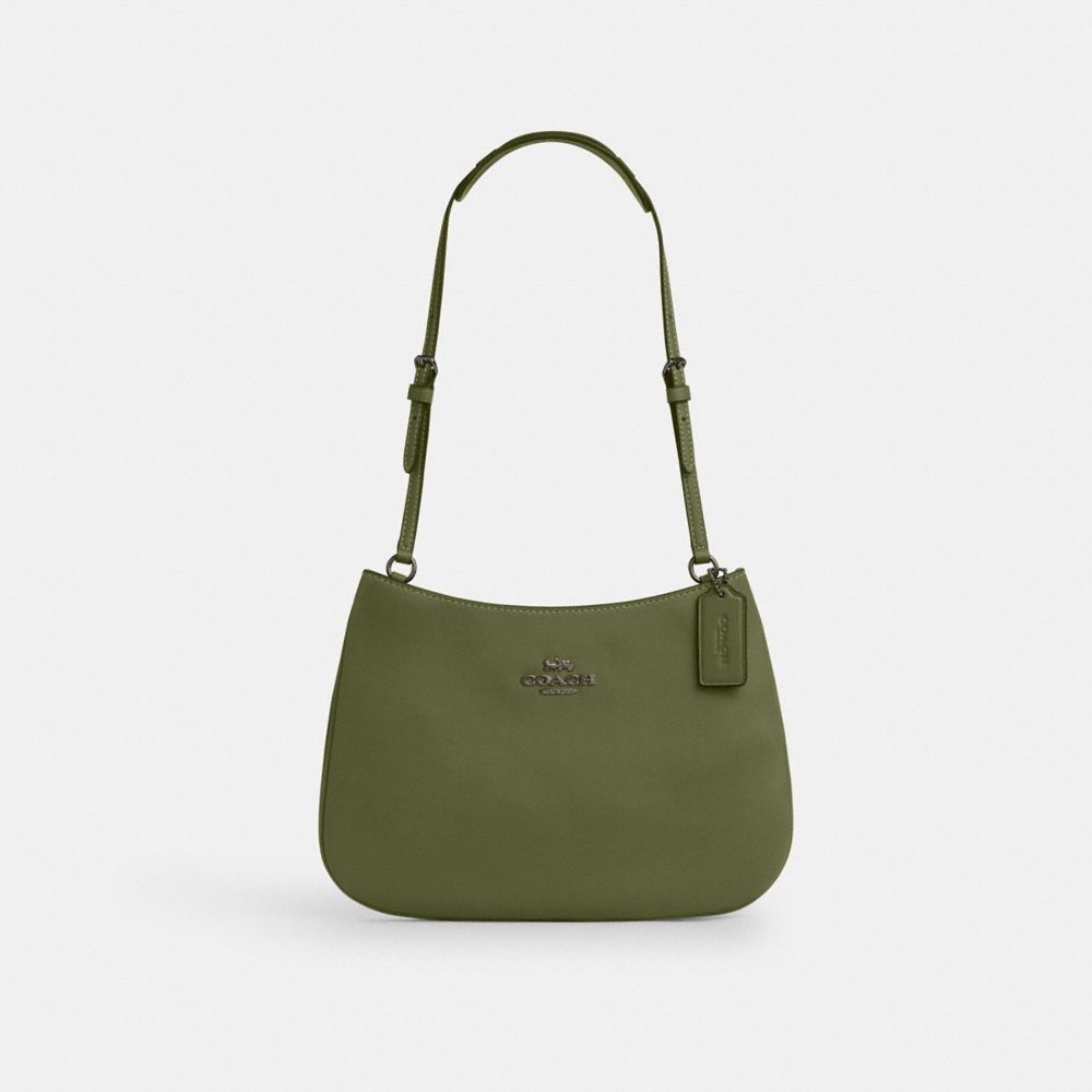 COACH CO952 Penelope Shoulder Bag GUNMETAL/MILITARY GREEN