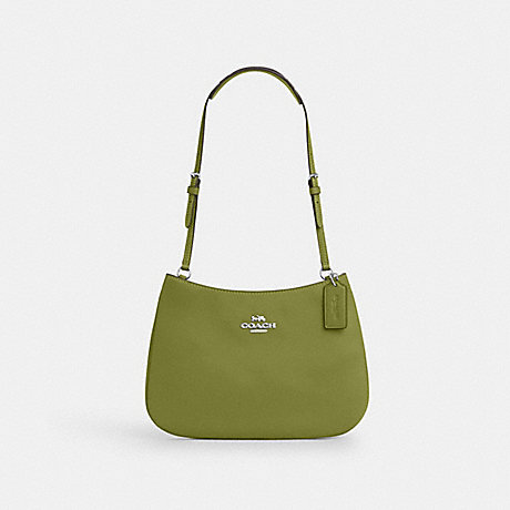 COACH CO952 Penelope Shoulder Bag Silver/Yellow Green