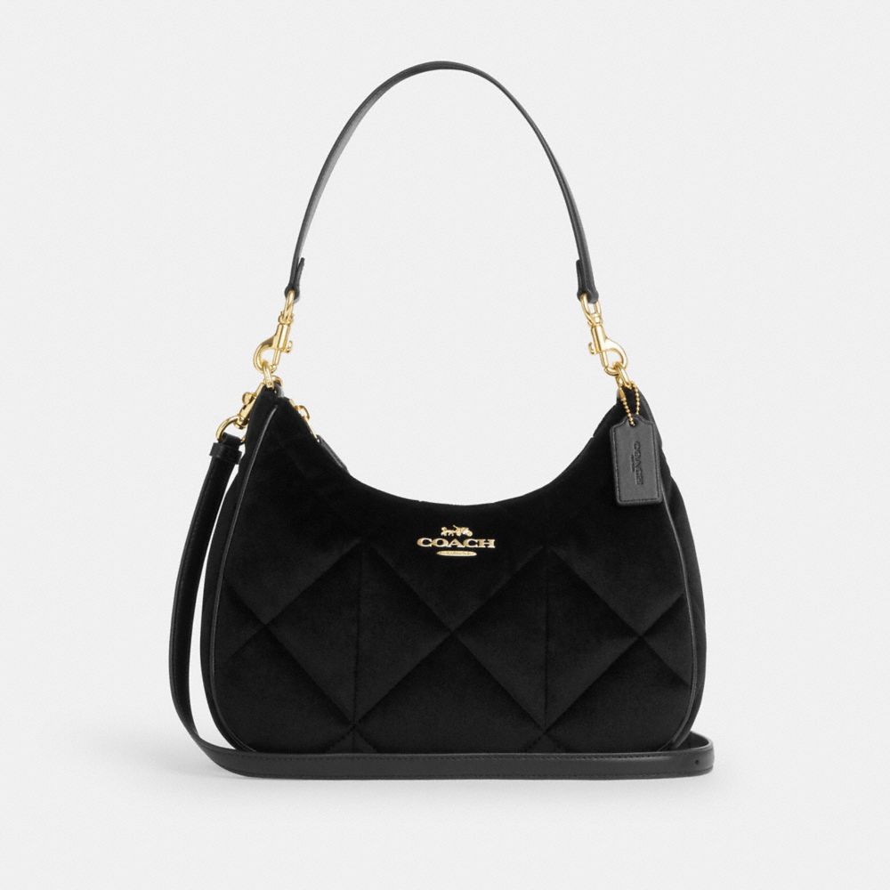 COACH CO956 Teri Hobo With Quilting Gold/Black